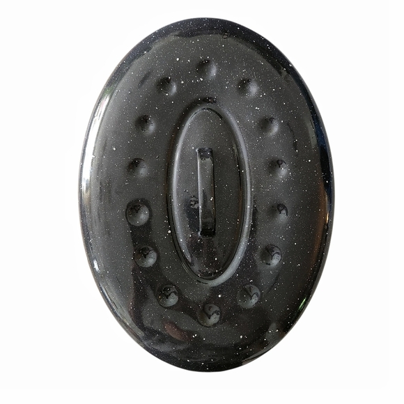 Vintage 1970s Speckled Enamel Turkey Beef Roaster w Lid Kitchen 16" - Picture 5 of 8